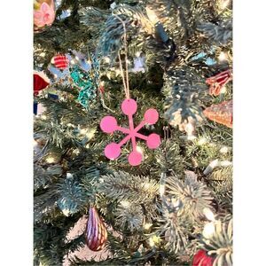 NEW ROOST Multicolor Laser Cut Wood Ornaments Set of 6